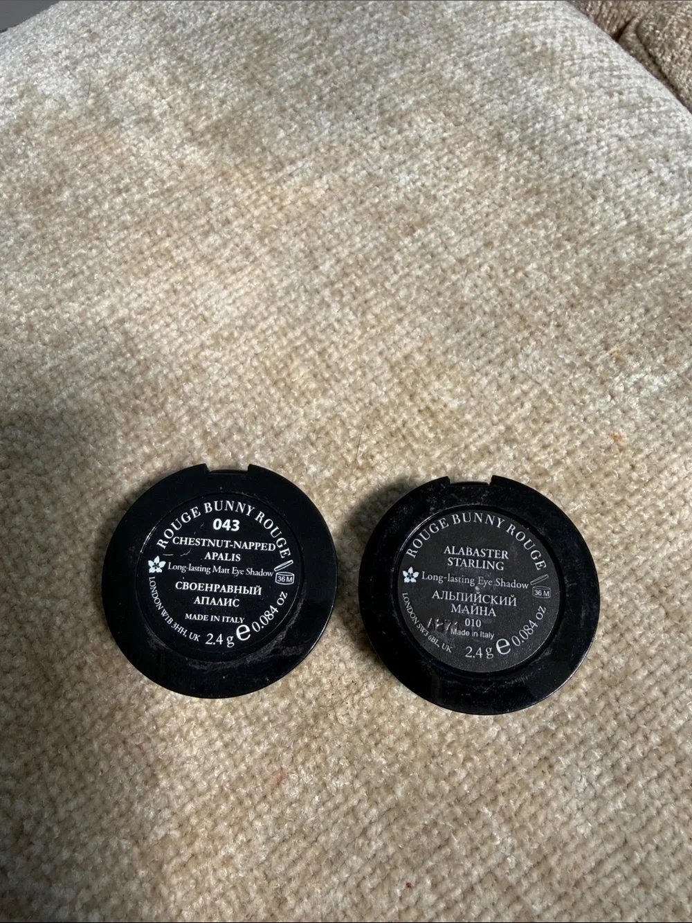 New!! Rouge Bunny Eyeshadow Duo in Alabaster Starling & Chestnut-Napped Apalis